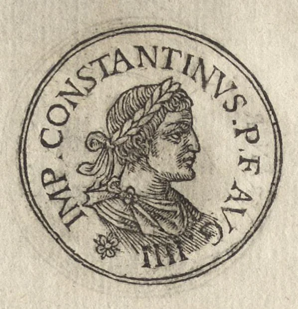 An illustration from Promtvarii iconvm insigniorvm à secvlo hominvm, subiectis eorum vitis, per compendiũ ex probatissimis autoribus desumptis, editio secunda : illustrium virorum, qui à prima successerunt, imaginibus aucta atque locupletata, 1578, leaf 299