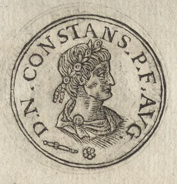 An illustration from Promtvarii iconvm insigniorvm à secvlo hominvm, subiectis eorum vitis, per compendiũ ex probatissimis autoribus desumptis, editio secunda : illustrium virorum, qui à prima successerunt, imaginibus aucta atque locupletata, 1578, leaf 299