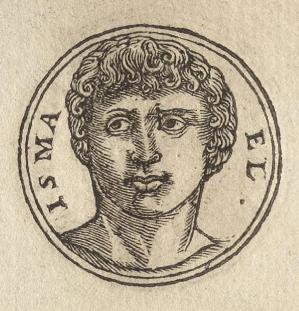 An illustration from Promtvarii iconvm insigniorvm à secvlo hominvm, subiectis eorum vitis, per compendiũ ex probatissimis autoribus desumptis, editio secunda : illustrium virorum, qui à prima successerunt, imaginibus aucta atque locupletata, 1578, leaf 31