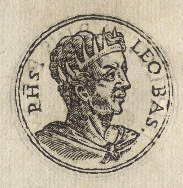 An illustration from Promtvarii iconvm insigniorvm à secvlo hominvm, subiectis eorum vitis, per compendiũ ex probatissimis autoribus desumptis, editio secunda : illustrium virorum, qui à prima successerunt, imaginibus aucta atque locupletata, 1578, leaf 317