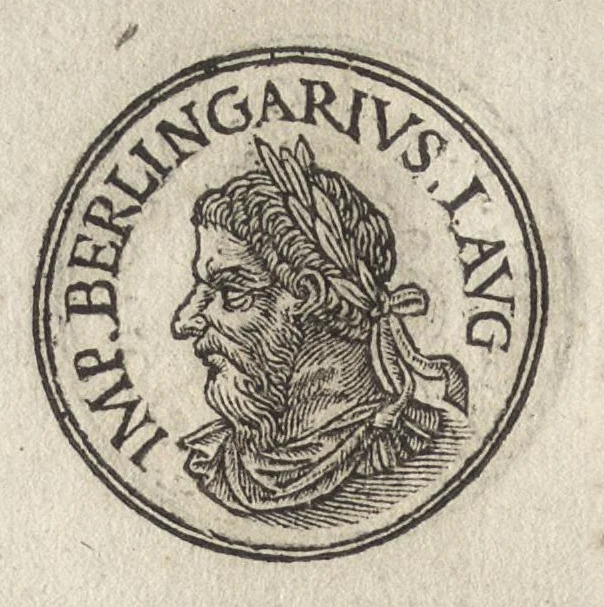 An illustration from Promtvarii iconvm insigniorvm à secvlo hominvm, subiectis eorum vitis, per compendiũ ex probatissimis autoribus desumptis, editio secunda : illustrium virorum, qui à prima successerunt, imaginibus aucta atque locupletata, 1578, leaf 323