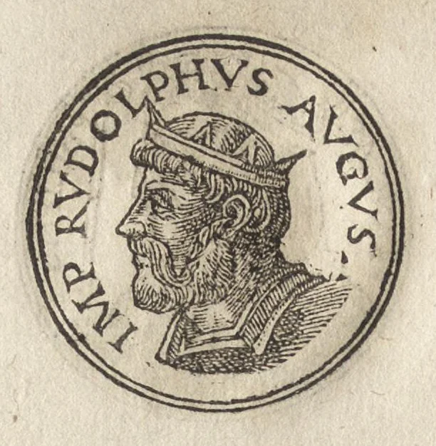 An illustration from Promtvarii iconvm insigniorvm à secvlo hominvm, subiectis eorum vitis, per compendiũ ex probatissimis autoribus desumptis, editio secunda : illustrium virorum, qui à prima successerunt, imaginibus aucta atque locupletata, 1578, leaf 363