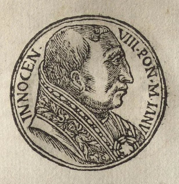 An illustration from Promtvarii iconvm insigniorvm à secvlo hominvm, subiectis eorum vitis, per compendiũ ex probatissimis autoribus desumptis, editio secunda : illustrium virorum, qui à prima successerunt, imaginibus aucta atque locupletata, 1578, leaf 400