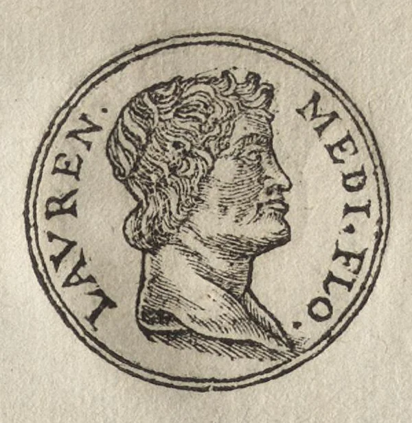 An illustration from Promtvarii iconvm insigniorvm à secvlo hominvm, subiectis eorum vitis, per compendiũ ex probatissimis autoribus desumptis, editio secunda : illustrium virorum, qui à prima successerunt, imaginibus aucta atque locupletata, 1578, leaf 400