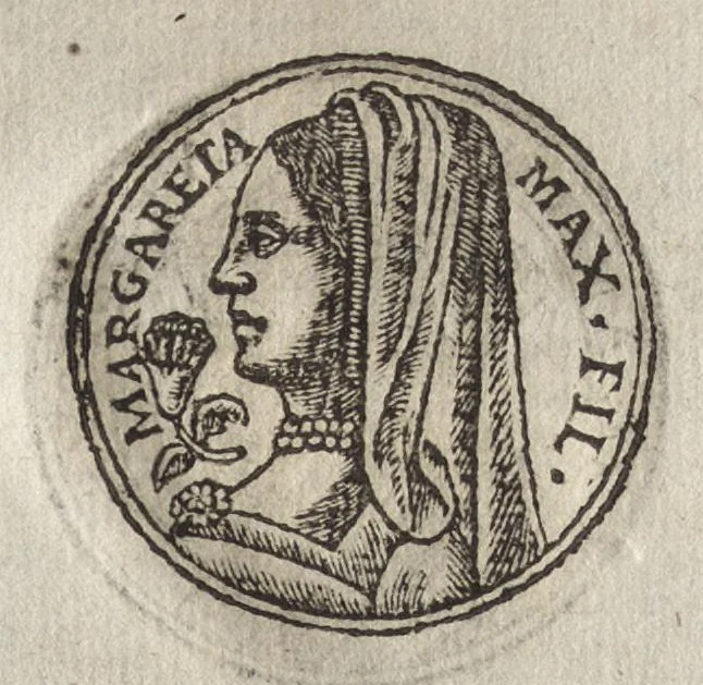 An illustration from Promtvarii iconvm insigniorvm à secvlo hominvm, subiectis eorum vitis, per compendiũ ex probatissimis autoribus desumptis, editio secunda : illustrium virorum, qui à prima successerunt, imaginibus aucta atque locupletata, 1578, leaf 406