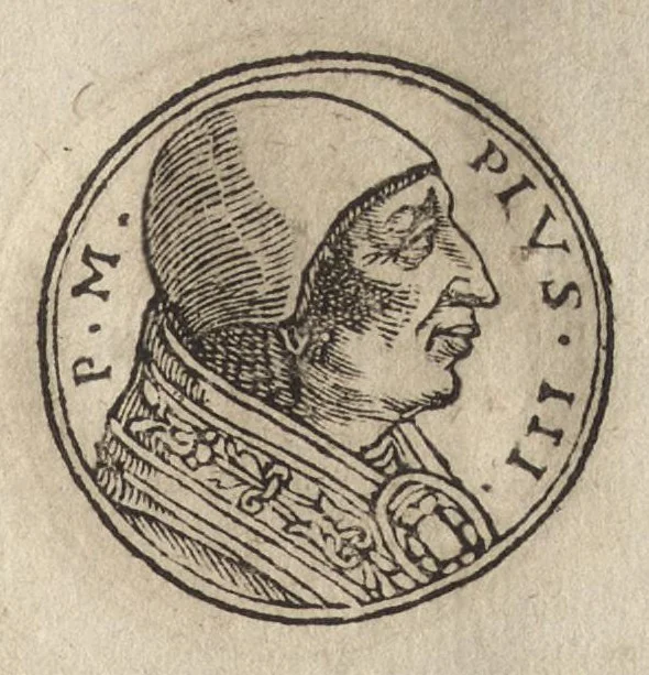 An illustration from Promtvarii iconvm insigniorvm à secvlo hominvm, subiectis eorum vitis, per compendiũ ex probatissimis autoribus desumptis, editio secunda : illustrium virorum, qui à prima successerunt, imaginibus aucta atque locupletata, 1578, leaf 412