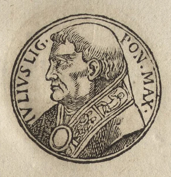 An illustration from Promtvarii iconvm insigniorvm à secvlo hominvm, subiectis eorum vitis, per compendiũ ex probatissimis autoribus desumptis, editio secunda : illustrium virorum, qui à prima successerunt, imaginibus aucta atque locupletata, 1578, leaf 412