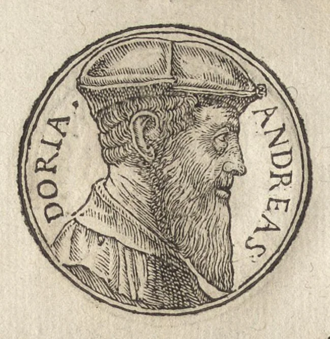 An illustration from Promtvarii iconvm insigniorvm à secvlo hominvm, subiectis eorum vitis, per compendiũ ex probatissimis autoribus desumptis, editio secunda : illustrium virorum, qui à prima successerunt, imaginibus aucta atque locupletata, 1578, leaf 425
