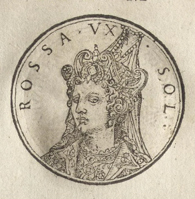 An illustration from Promtvarii iconvm insigniorvm à secvlo hominvm, subiectis eorum vitis, per compendiũ ex probatissimis autoribus desumptis, editio secunda : illustrium virorum, qui à prima successerunt, imaginibus aucta atque locupletata, 1578, leaf 431