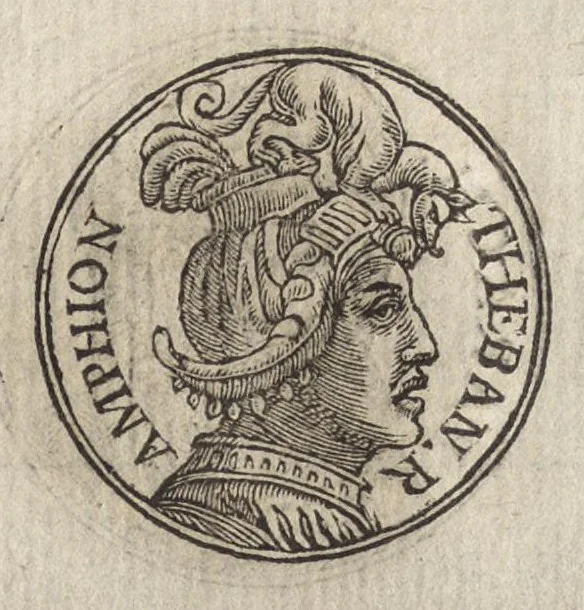 An illustration from Promtvarii iconvm insigniorvm à secvlo hominvm, subiectis eorum vitis, per compendiũ ex probatissimis autoribus desumptis, editio secunda : illustrium virorum, qui à prima successerunt, imaginibus aucta atque locupletata, 1578, leaf 44