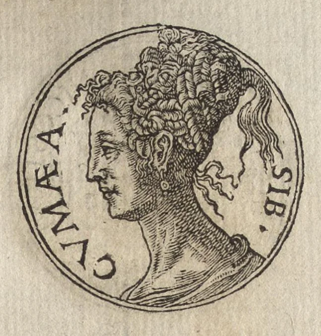 An illustration from Promtvarii iconvm insigniorvm à secvlo hominvm, subiectis eorum vitis, per compendiũ ex probatissimis autoribus desumptis, editio secunda : illustrium virorum, qui à prima successerunt, imaginibus aucta atque locupletata, 1578, leaf 50