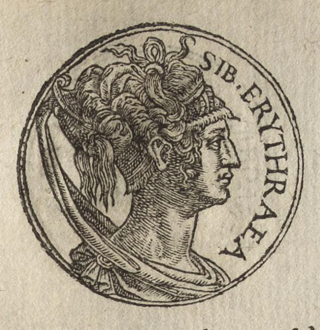 An illustration from Promtvarii iconvm insigniorvm à secvlo hominvm, subiectis eorum vitis, per compendiũ ex probatissimis autoribus desumptis, editio secunda : illustrium virorum, qui à prima successerunt, imaginibus aucta atque locupletata, 1578, leaf 94