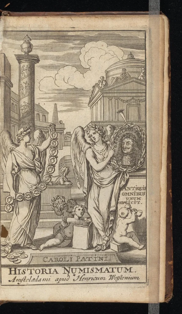 An illustration from Introductio ad historiam numismatum : antehâc Gallicè bis edita, nunc Latinè versa, & novis accessionibus locupletata, 1683, leaf 2