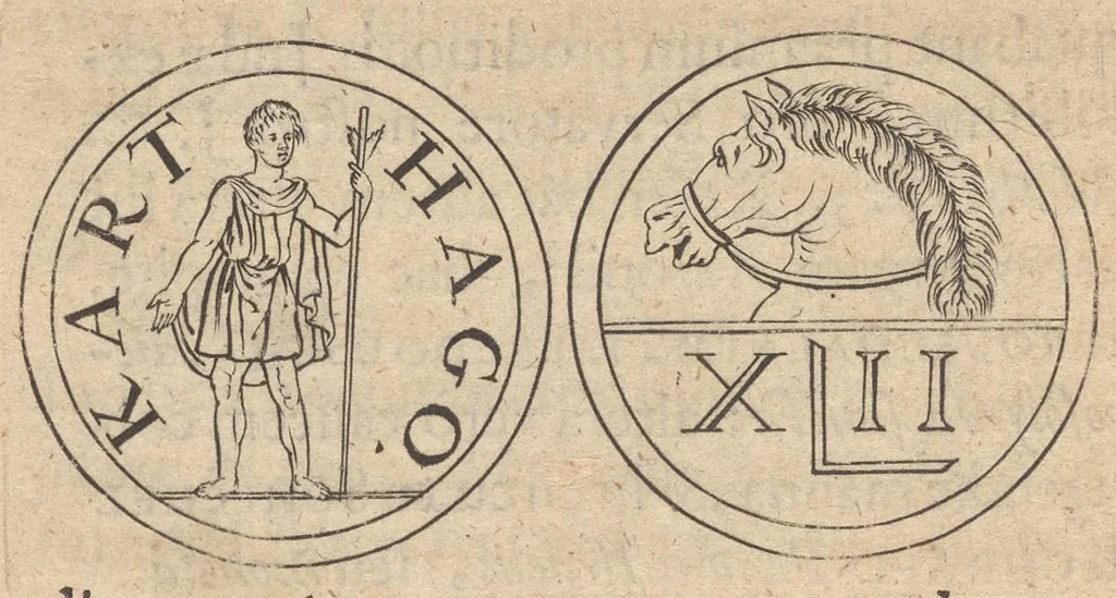 An illustration from Introductio ad historiam numismatum : antehâc Gallicè bis edita, nunc Latinè versa, & novis accessionibus locupletata, 1683, leaf 97