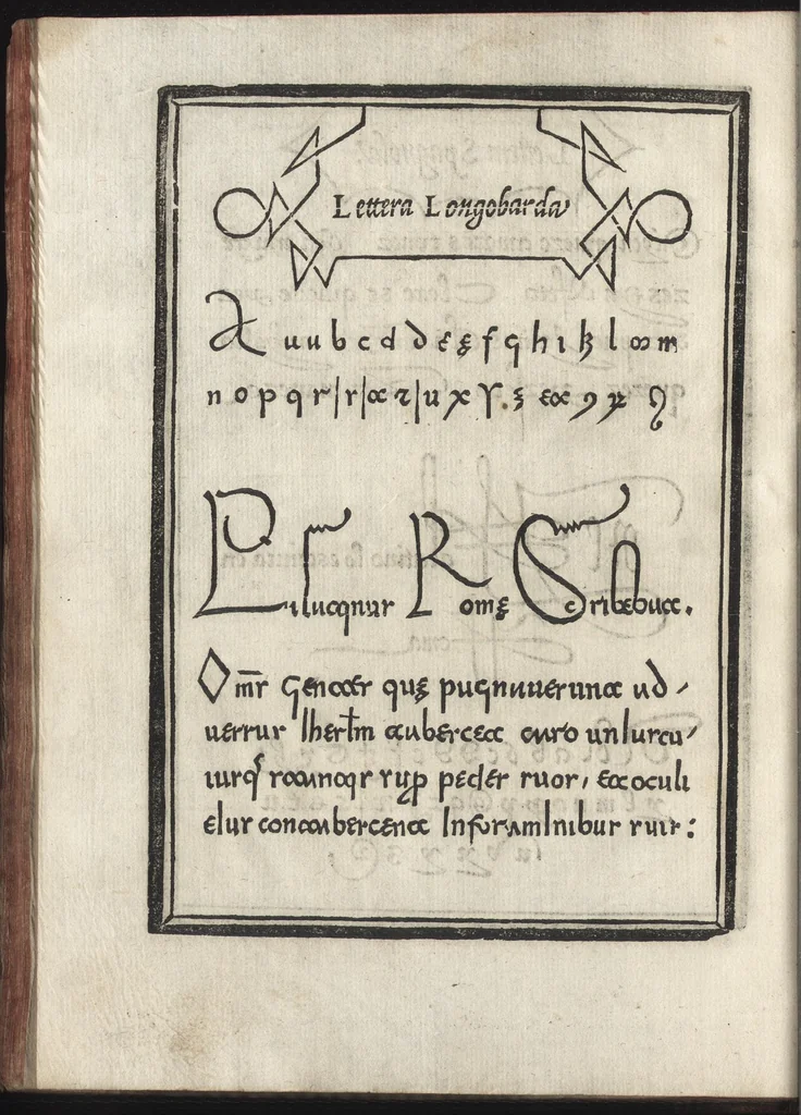 An illustration from Compendio del gran volvme de l'arte del bene et leggiadramente scrivere tvtte le sorti di lettere et caratteri : con le lor regole, misure, & essempi, 1578, leaf 63
