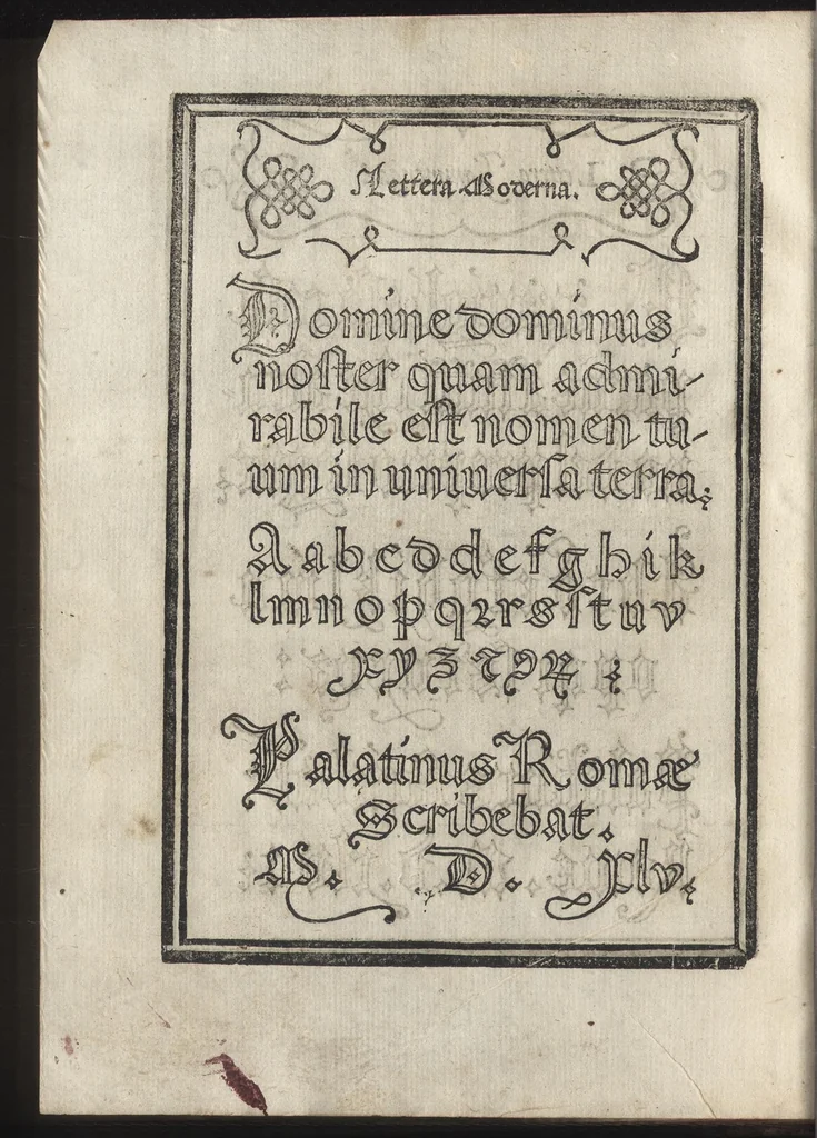 An illustration from Compendio del gran volvme de l'arte del bene et leggiadramente scrivere tvtte le sorti di lettere et caratteri : con le lor regole, misure, & essempi, 1578, leaf 67