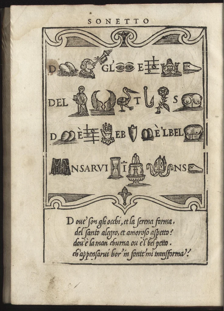 An illustration from Compendio del gran volvme de l'arte del bene et leggiadramente scrivere tvtte le sorti di lettere et caratteri : con le lor regole, misure, & essempi, 1578, leaf 93