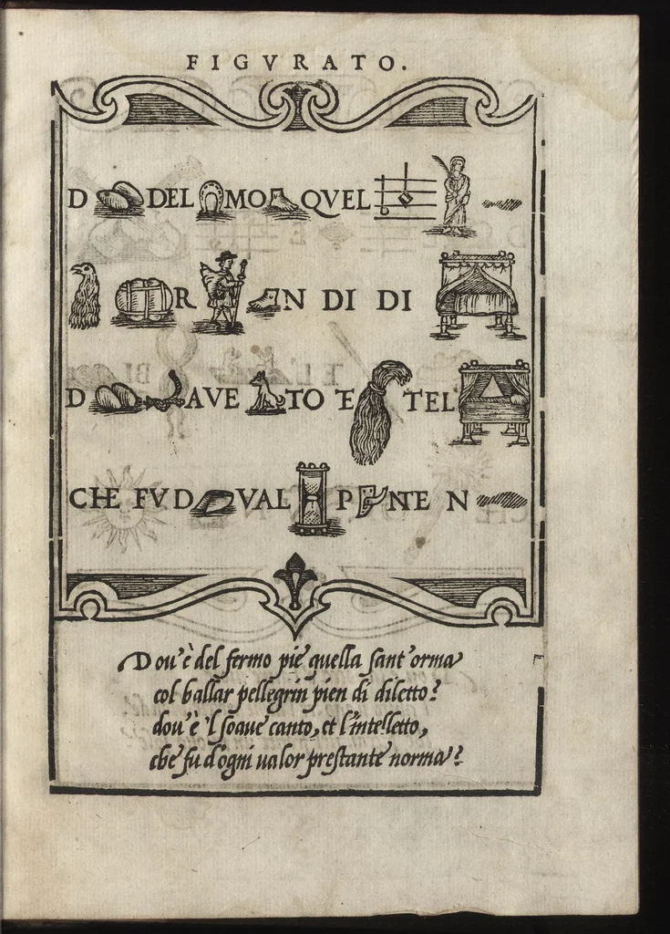 An illustration from Compendio del gran volvme de l'arte del bene et leggiadramente scrivere tvtte le sorti di lettere et caratteri : con le lor regole, misure, & essempi, 1578, leaf 94