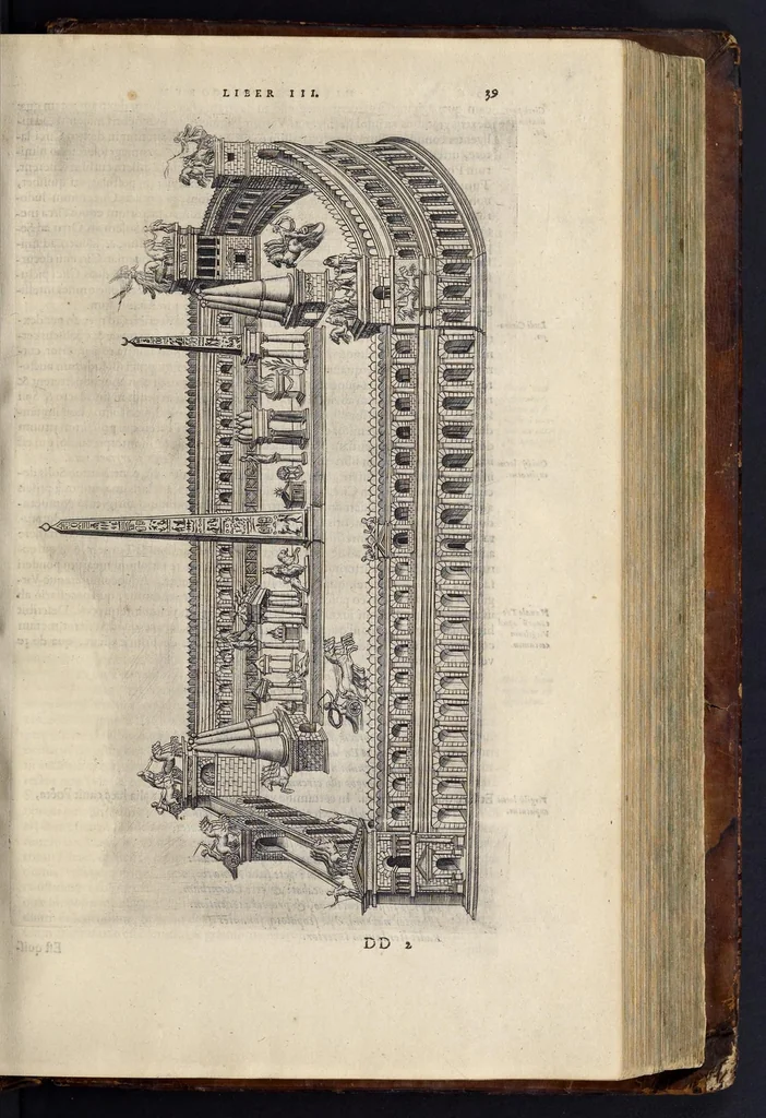An illustration from Opera Ioan. Goropii Becani : hactenus in lucem non edita : nempe, Hermathena, Hieroglyphica, Vertvmnvs, Gallica, Francica, Hispanica, 1580, leaf 328