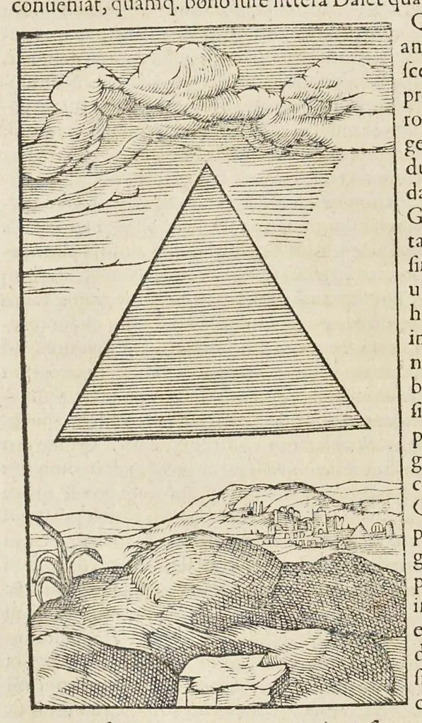 An illustration from Opera Ioan. Goropii Becani : hactenus in lucem non edita : nempe, Hermathena, Hieroglyphica, Vertvmnvs, Gallica, Francica, Hispanica, 1580, leaf 441