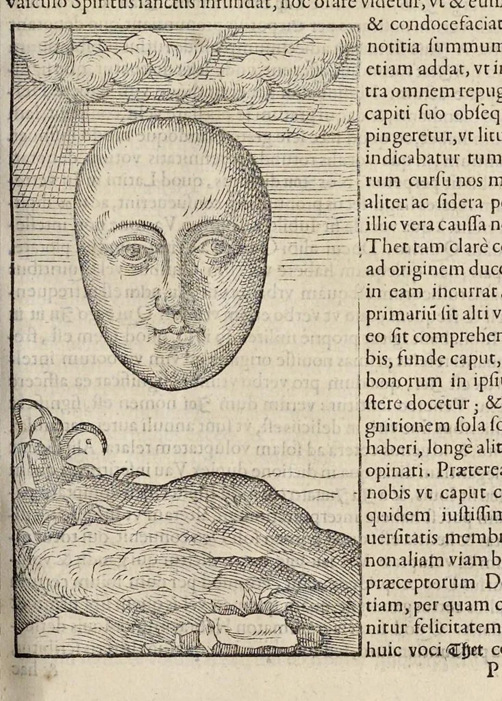 An illustration from Opera Ioan. Goropii Becani : hactenus in lucem non edita : nempe, Hermathena, Hieroglyphica, Vertvmnvs, Gallica, Francica, Hispanica, 1580, leaf 464