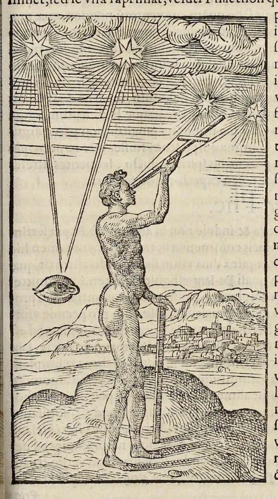 An illustration from Opera Ioan. Goropii Becani : hactenus in lucem non edita : nempe, Hermathena, Hieroglyphica, Vertvmnvs, Gallica, Francica, Hispanica, 1580, leaf 512