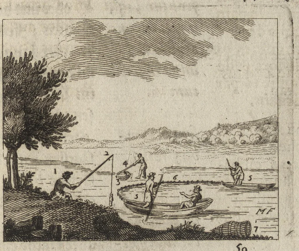 An illustration from Le miroir de l'art et de la nature : qui represente par des planches en taille douce presque tous les ouvrages de l'art & de la nature, des sciences & des métiers : en trois languages, françoise, latine, & allemande, 1691, leaf 212