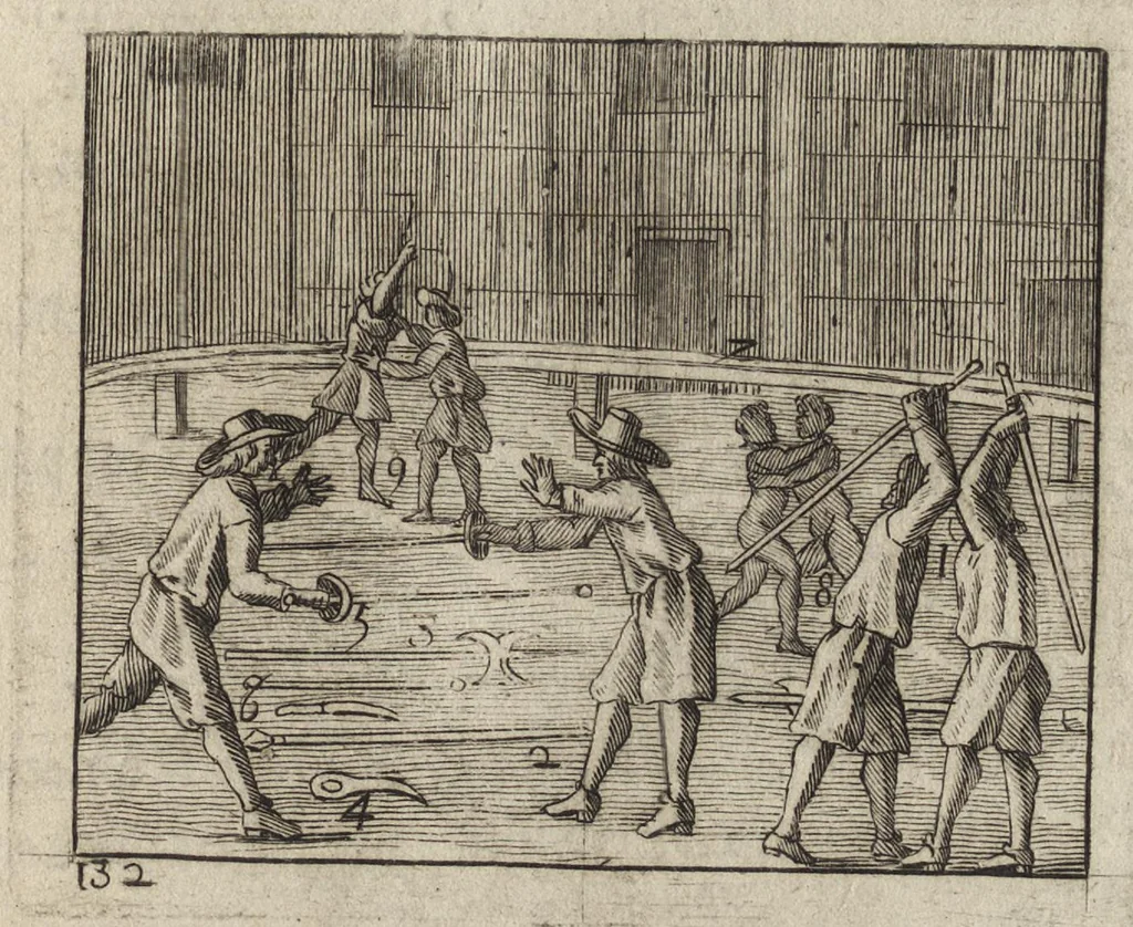 An illustration from Le miroir de l'art et de la nature : qui represente par des planches en taille douce presque tous les ouvrages de l'art & de la nature, des sciences & des métiers : en trois languages, françoise, latine, & allemande, 1691, leaf 444