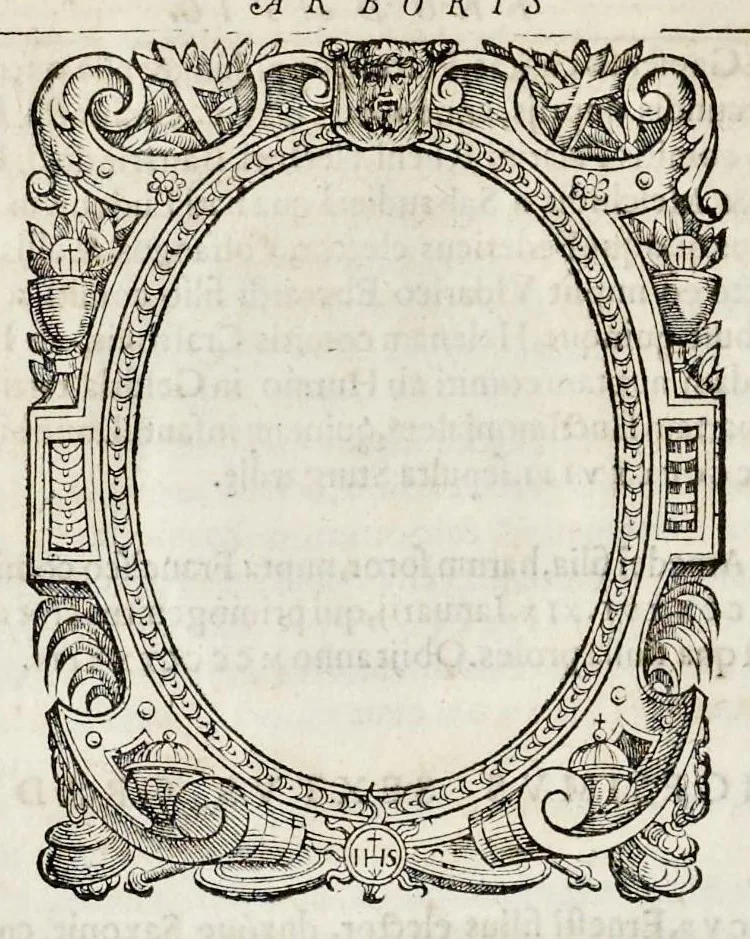 An illustration from Inclytorvm Saxoniae Sabavdiaeq. principvm arbor gentilitia, 1581, leaf 75