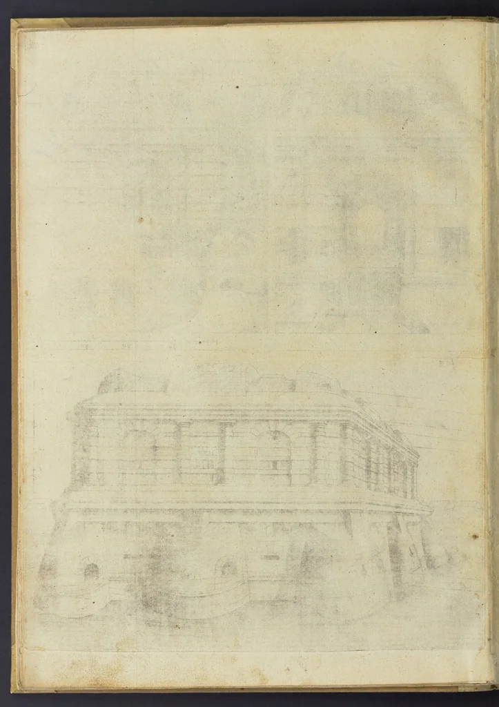 An illustration from Architectvra, oder, Bauung der Antiquen auss dem Vitruuius : woellches sein funff Collummen orden, daer auss mann alle Landts gebreuch vonn Bauuen zu accommodierē : dienstlich fur alle Bawmaystren Maurrer, Stainmetzlen, Schreineren, Bildtshneidren, vnd alle Liebhabernn der Architecturen, 1582, leaf 19