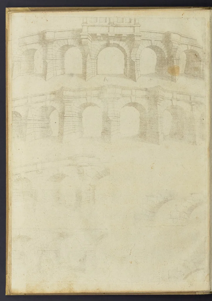 An illustration from Architectvra, oder, Bauung der Antiquen auss dem Vitruuius : woellches sein funff Collummen orden, daer auss mann alle Landts gebreuch vonn Bauuen zu accommodierē : dienstlich fur alle Bawmaystren Maurrer, Stainmetzlen, Schreineren, Bildtshneidren, vnd alle Liebhabernn der Architecturen, 1582, leaf 21