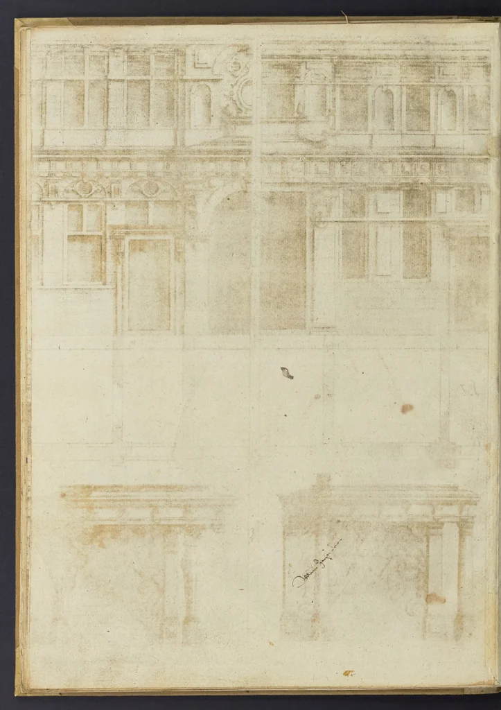 An illustration from Architectvra, oder, Bauung der Antiquen auss dem Vitruuius : woellches sein funff Collummen orden, daer auss mann alle Landts gebreuch vonn Bauuen zu accommodierē : dienstlich fur alle Bawmaystren Maurrer, Stainmetzlen, Schreineren, Bildtshneidren, vnd alle Liebhabernn der Architecturen, 1582, leaf 29
