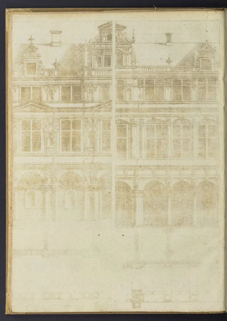 An illustration from Architectvra, oder, Bauung der Antiquen auss dem Vitruuius : woellches sein funff Collummen orden, daer auss mann alle Landts gebreuch vonn Bauuen zu accommodierē : dienstlich fur alle Bawmaystren Maurrer, Stainmetzlen, Schreineren, Bildtshneidren, vnd alle Liebhabernn der Architecturen, 1582, leaf 39