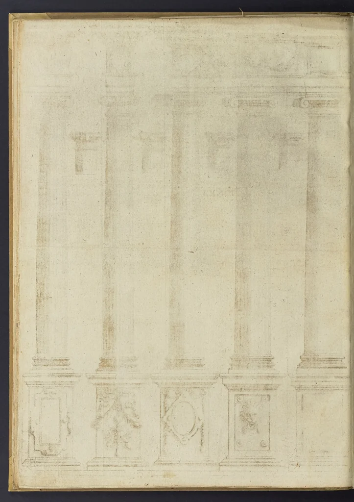 An illustration from Architectvra, oder, Bauung der Antiquen auss dem Vitruuius : woellches sein funff Collummen orden, daer auss mann alle Landts gebreuch vonn Bauuen zu accommodierē : dienstlich fur alle Bawmaystren Maurrer, Stainmetzlen, Schreineren, Bildtshneidren, vnd alle Liebhabernn der Architecturen, 1582, leaf 41
