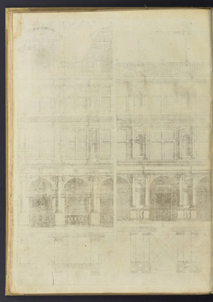 An illustration from Architectvra, oder, Bauung der Antiquen auss dem Vitruuius : woellches sein funff Collummen orden, daer auss mann alle Landts gebreuch vonn Bauuen zu accommodierē : dienstlich fur alle Bawmaystren Maurrer, Stainmetzlen, Schreineren, Bildtshneidren, vnd alle Liebhabernn der Architecturen, 1582, leaf 51