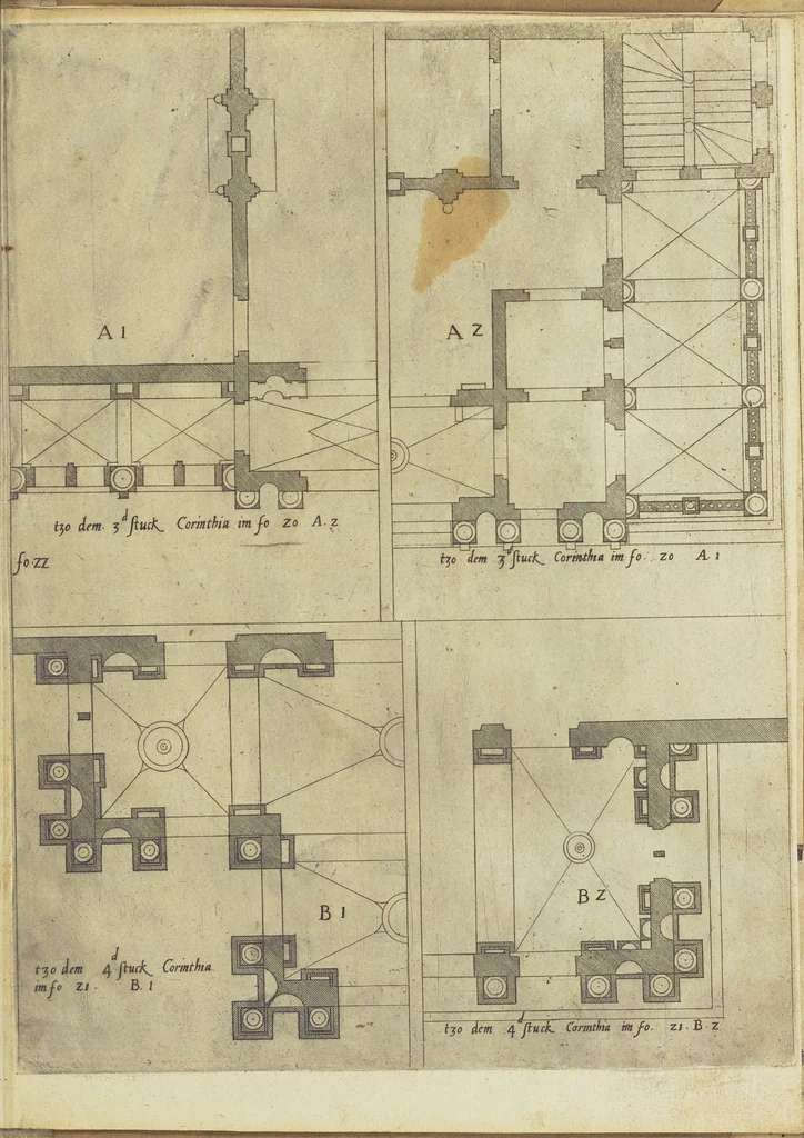 An illustration from Architectvra, oder, Bauung der Antiquen auss dem Vitruuius : woellches sein funff Collummen orden, daer auss mann alle Landts gebreuch vonn Bauuen zu accommodierē : dienstlich fur alle Bawmaystren Maurrer, Stainmetzlen, Schreineren, Bildtshneidren, vnd alle Liebhabernn der Architecturen, 1582, leaf 58