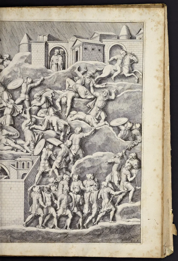 An illustration from Arcus L. Septimii Seueri Aug. anaglypha : cum explicatione Iosephi Mariæ Suaresii, episcopi olim Vasionensis, 1676, leaf 26