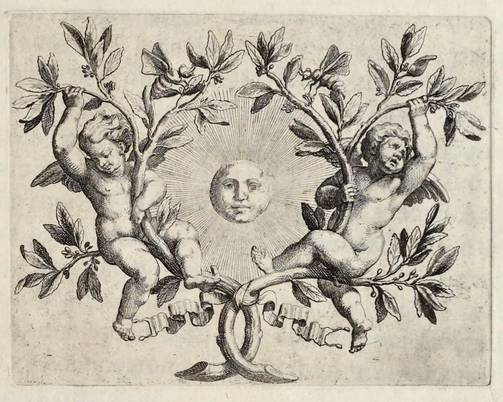An illustration from Arcus L. Septimii Seueri Aug. anaglypha : cum explicatione Iosephi Mariæ Suaresii, episcopi olim Vasionensis, 1676, leaf 4