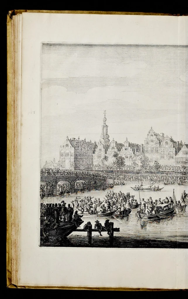 An illustration from Medicea hospes, sive Descriptio pvblicæ gratvlationis : qua Serenissimam, Augustissimamque reginam, Mariam de Medicis, excepit Senatvs popvlvsqve Amstelodamensis, 1638, leaf 117
