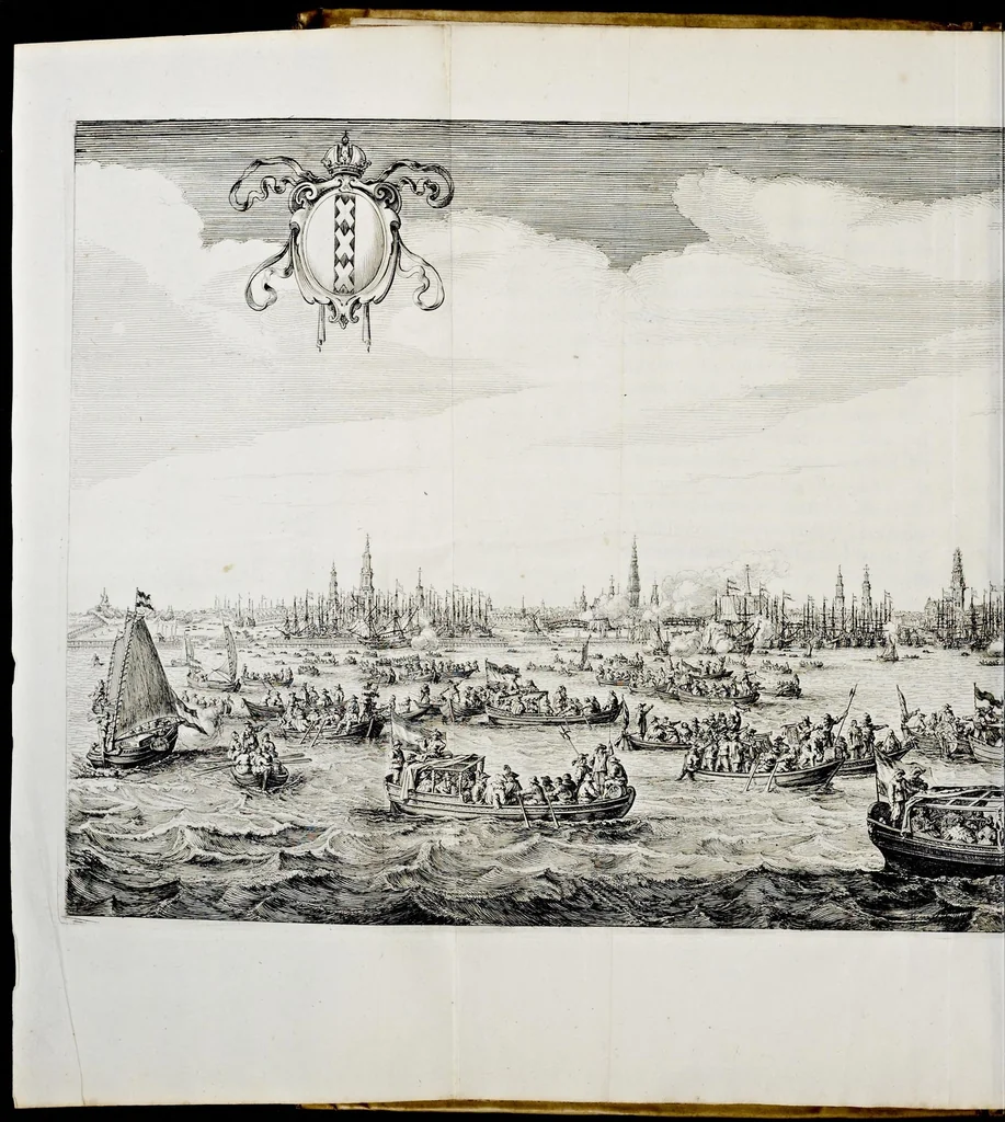 An illustration from Medicea hospes, sive Descriptio pvblicæ gratvlationis : qua Serenissimam, Augustissimamque reginam, Mariam de Medicis, excepit Senatvs popvlvsqve Amstelodamensis, 1638, leaf 123
