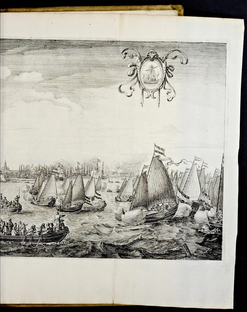 An illustration from Medicea hospes, sive Descriptio pvblicæ gratvlationis : qua Serenissimam, Augustissimamque reginam, Mariam de Medicis, excepit Senatvs popvlvsqve Amstelodamensis, 1638, leaf 124