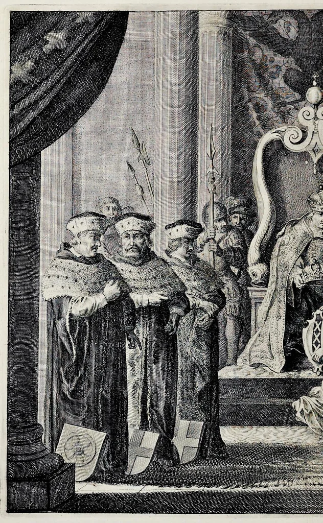 An illustration from Medicea hospes, sive Descriptio pvblicæ gratvlationis : qua Serenissimam, Augustissimamque reginam, Mariam de Medicis, excepit Senatvs popvlvsqve Amstelodamensis, 1638, leaf 89