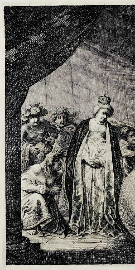 An illustration from Medicea hospes, sive Descriptio pvblicæ gratvlationis : qua Serenissimam, Augustissimamque reginam, Mariam de Medicis, excepit Senatvs popvlvsqve Amstelodamensis, 1638, leaf 93