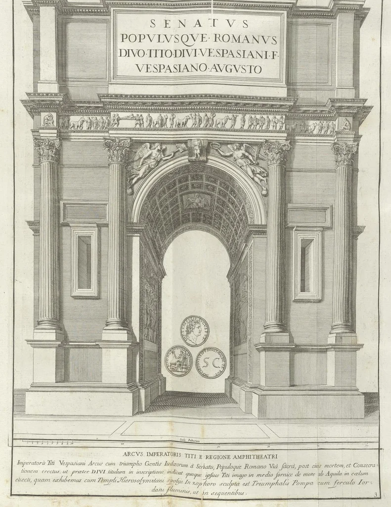 An illustration from Veteres arcus Augustorum triumphis insignes, ex reliquiis quae Romae adhuc supersunt : cum imaginibus triumphalibus restituti, 1690, leaf 10