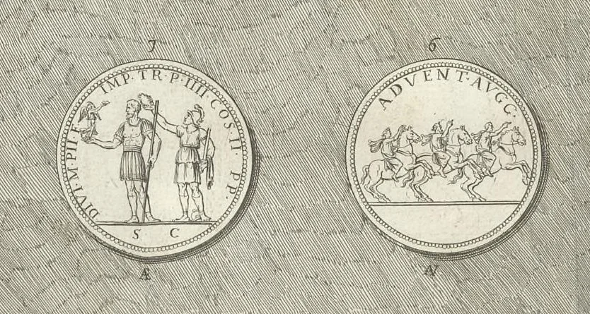 An illustration from Veteres arcus Augustorum triumphis insignes, ex reliquiis quae Romae adhuc supersunt : cum imaginibus triumphalibus restituti, 1690, leaf 34