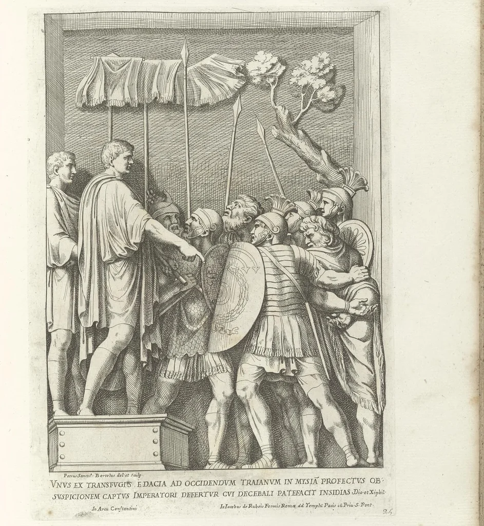 An illustration from Veteres arcus Augustorum triumphis insignes, ex reliquiis quae Romae adhuc supersunt : cum imaginibus triumphalibus restituti, 1690, leaf 56