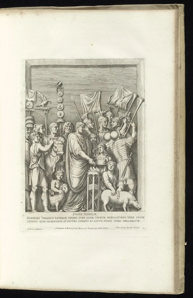 An illustration from Veteres arcus Augustorum triumphis insignes, ex reliquiis quae Romae adhuc supersunt : cum imaginibus triumphalibus restituti, 1690, leaf 60