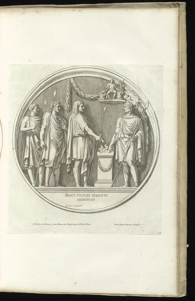 An illustration from Veteres arcus Augustorum triumphis insignes, ex reliquiis quae Romae adhuc supersunt : cum imaginibus triumphalibus restituti, 1690, leaf 84