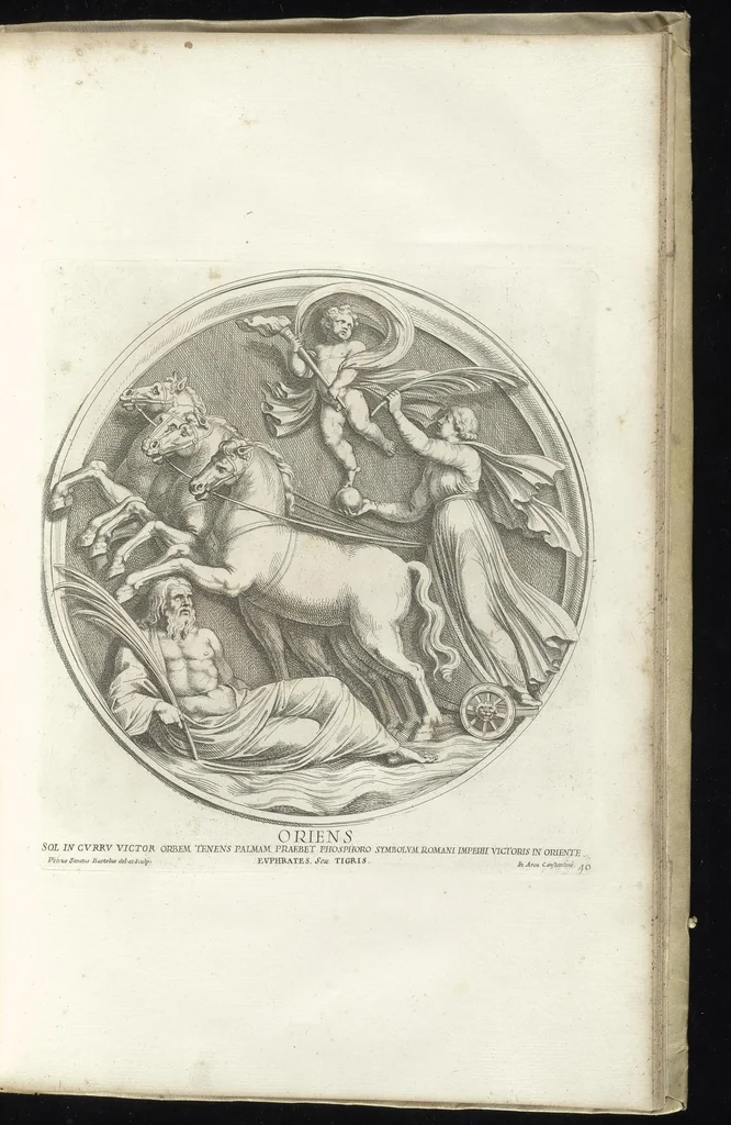 An illustration from Veteres arcus Augustorum triumphis insignes, ex reliquiis quae Romae adhuc supersunt : cum imaginibus triumphalibus restituti, 1690, leaf 86