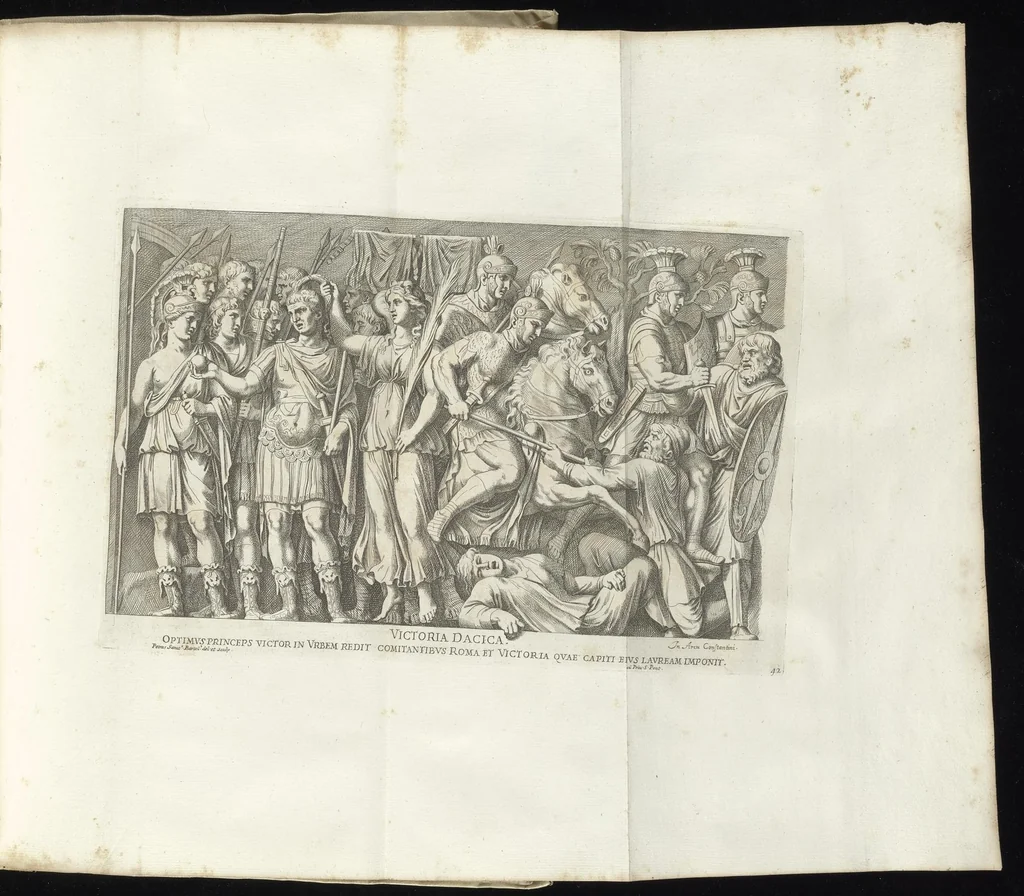 An illustration from Veteres arcus Augustorum triumphis insignes, ex reliquiis quae Romae adhuc supersunt : cum imaginibus triumphalibus restituti, 1690, leaf 88